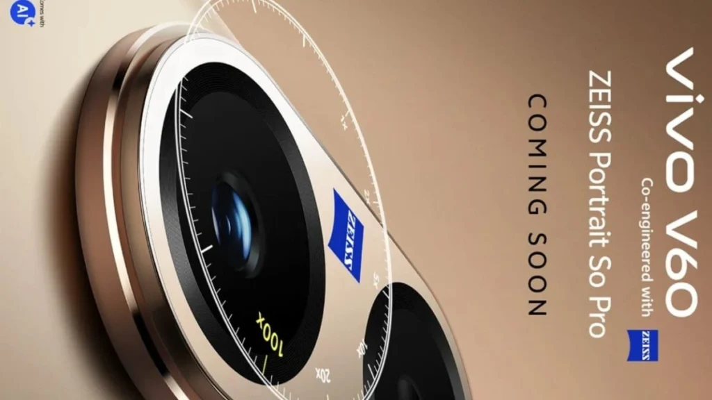 Vivo V60: 6500mAh ব্যাটারি ও Zeiss ক্যামেরার এই ফোন কাঁপাতে পারে বাজার, লঞ্চের আগেই জানুন দাম ও ফিচার Vivo V60 camera image